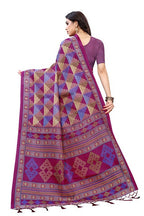 Vamika Multicolor Kalamkari Print With Jhalar Khadi Silk Saree (TANISHA WINE) | Grocsy