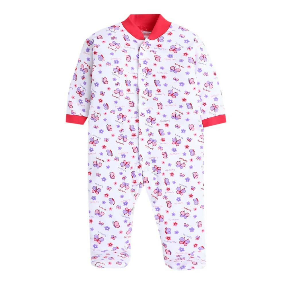 Daddy - G Rompers/Sleepsuits/Jumpsuit /Night Suits for New Born Babies - Purple | Grocsy