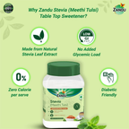Zandu Stevia Meethi Tulsi Powder- A Healthier Substitute For Sugar | Grocsy