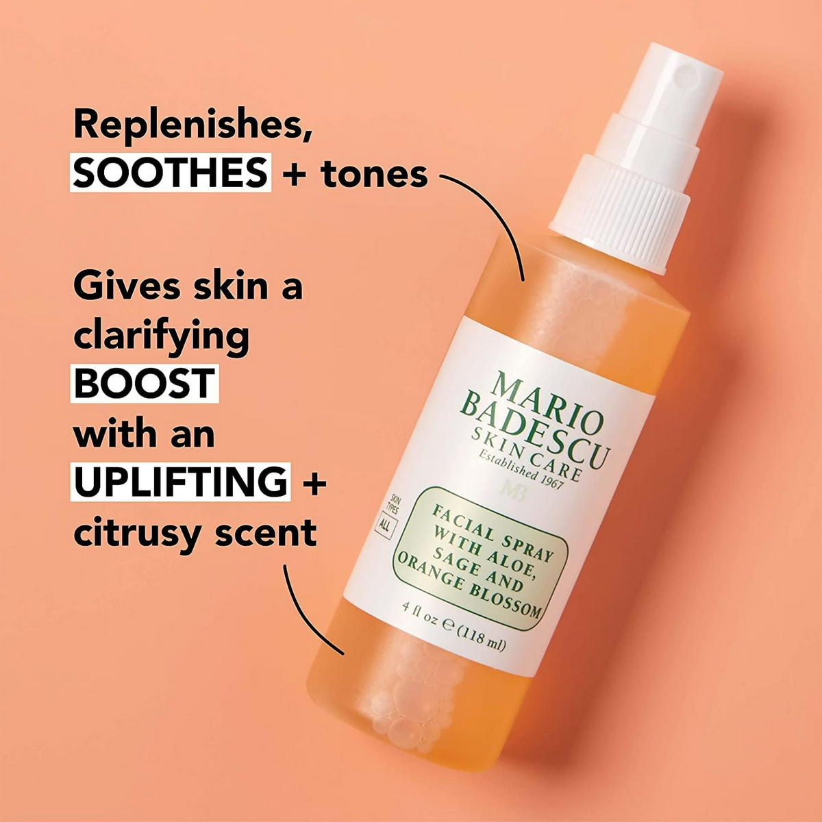 Mario Badescu Facial Spray With Aloe Sage & Orange | Grocsy