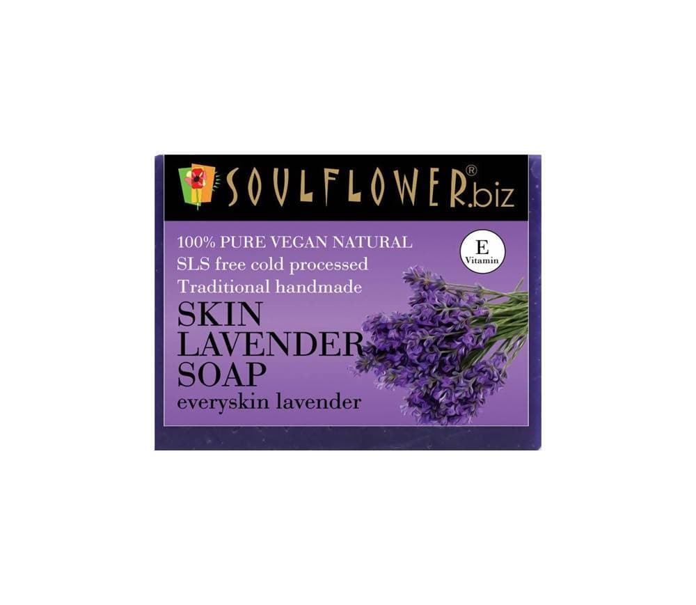 Soulflower Lavender Handmade Soap with Real Lavender | Grocsy