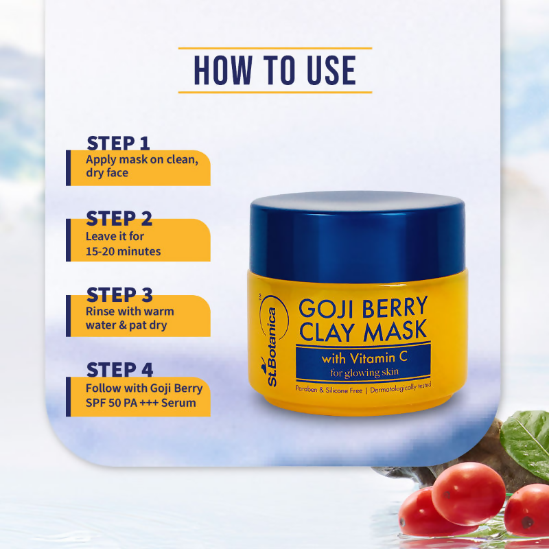 St.Botanica Goji Berry Face Mask With Goji Berry & Vitamin C For Youthful Glow | Grocsy