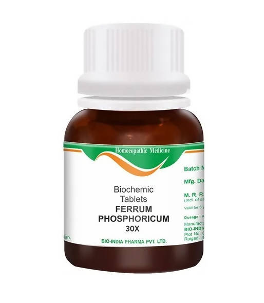 Bio India Homeopathy Ferrum Phosphoricum Biochemic Tablets | Grocsy