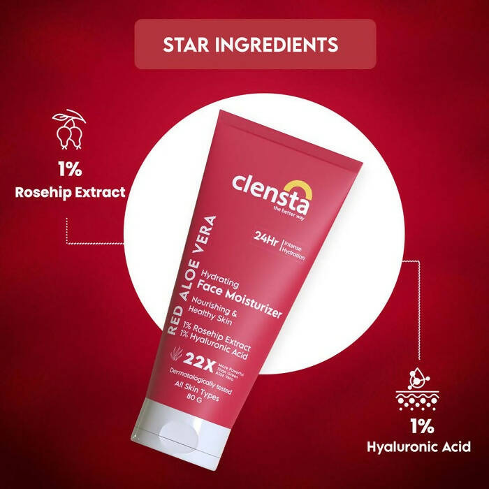 Clensta Red Aloe Vera Hydrating Face Moisturizer | Grocsy
