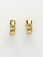 NVR Men's Gold-Polished Stainless Steel Hoop Earrings