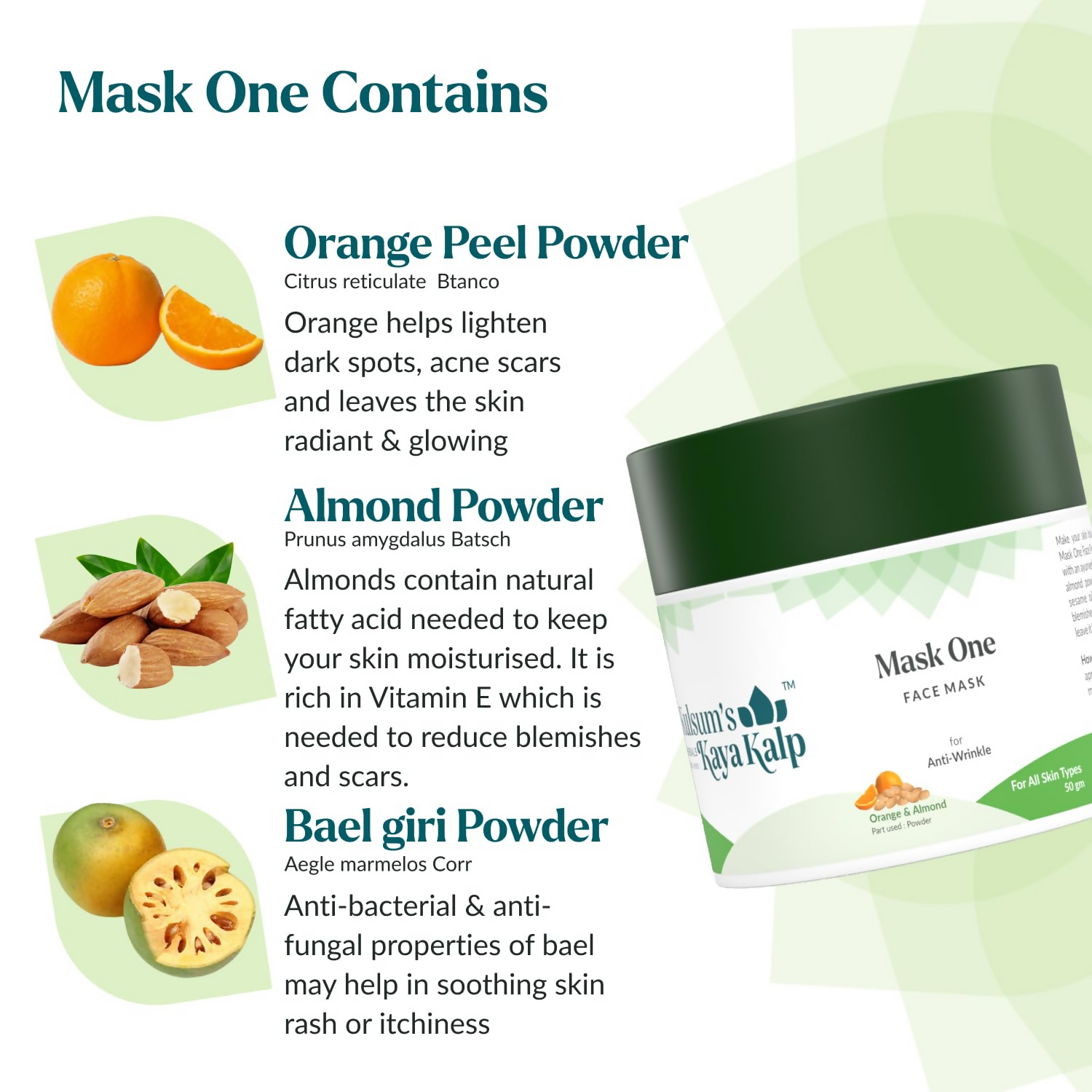 Kulsum's Kaya Kalp Mask One Face Mask For Anti-Wrinkle | Grocsy