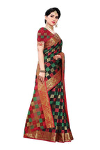 Vamika Banarasi Jaquard Traditional Black Weaving Saree | Grocsy