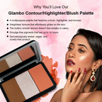 Daily Life Forever52 Glambo - Contour Highlighter Blush Palette - Golden Rose | Grocsy