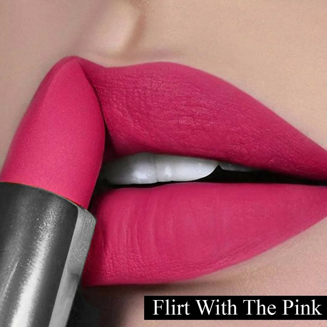 FLiCKA Wear Me Everywhere Creamy Matte Lipstick Flirt With The Pink | Grocsy