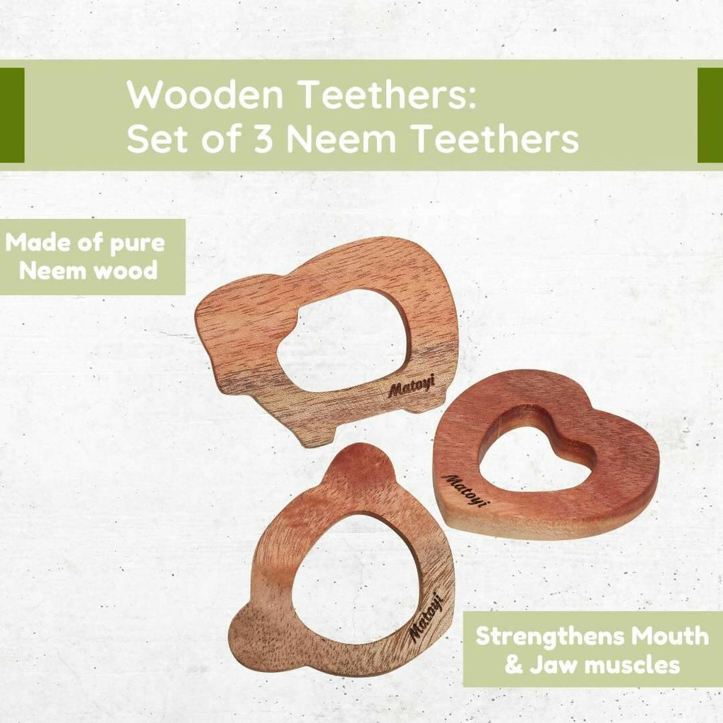 Matoyi 3 Neem Baby Teethers For Kids | Grocsy