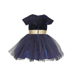 Asmaani Baby Girl's Blue Color Satin Midi Length Frock (AS-DRESS-22010) | Grocsy
