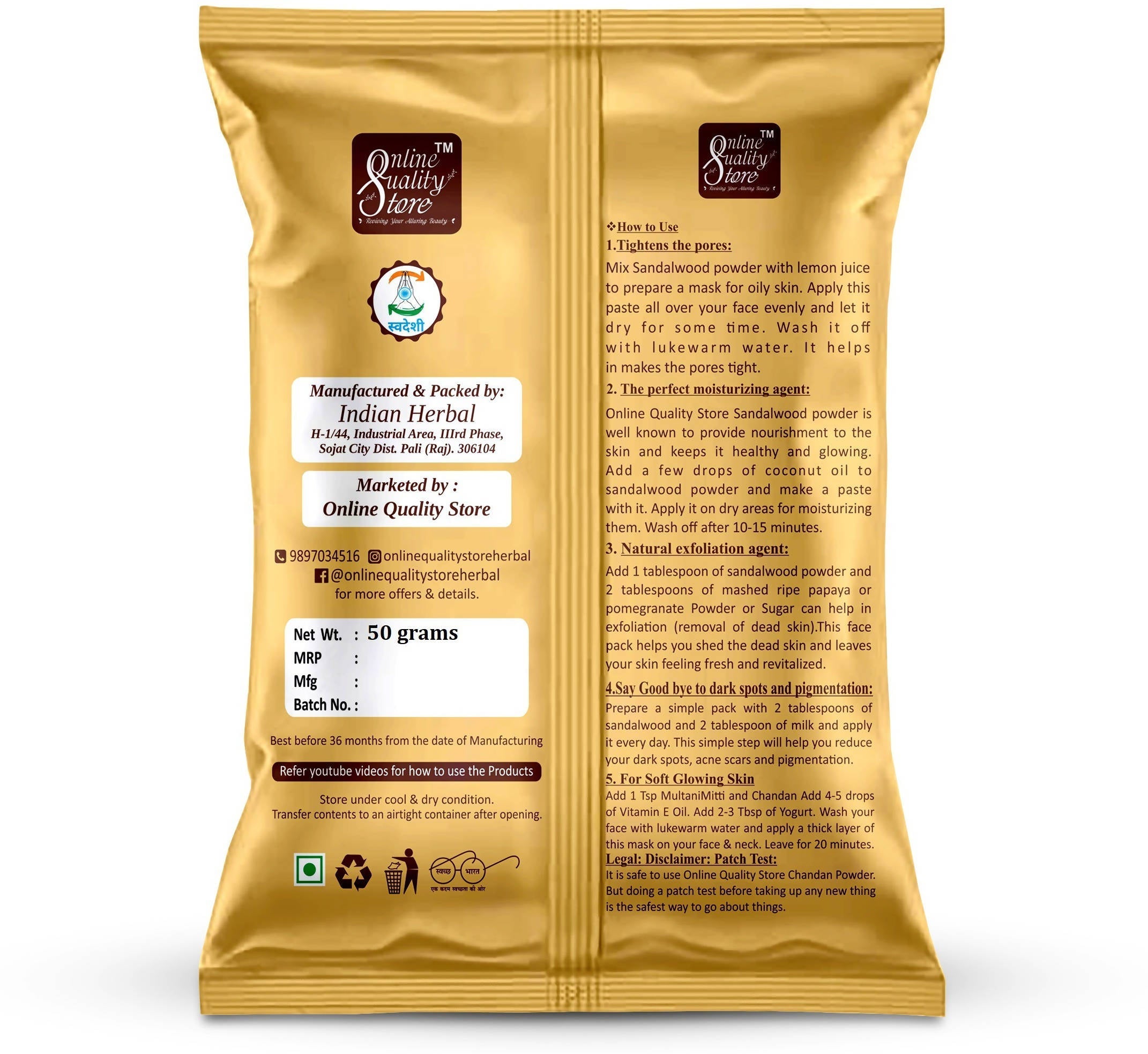 Online Quality Store Face Pack Powder Combo | Grocsy