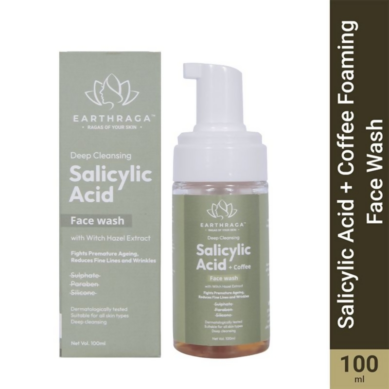 Earthraga Deep Cleansing Salicylic Acid And Coffee Foaming Face Wash | Grocsy