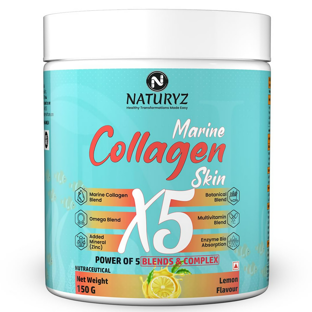Naturyz Marine Collagen Skin X5 Power For Women & Men (Lemon Flavour)