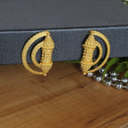 Joban Fashion Women Matte Gold Brass Earrings | Grocsy