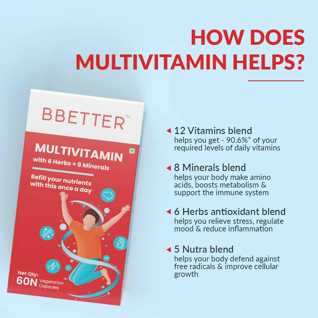BBETTER Multivitamin Capsules for Men & Women | Grocsy