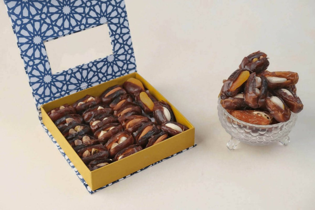 Ajfan Filled Dates Assorted Stuffed Dates Natural Khajoor | Grocsy