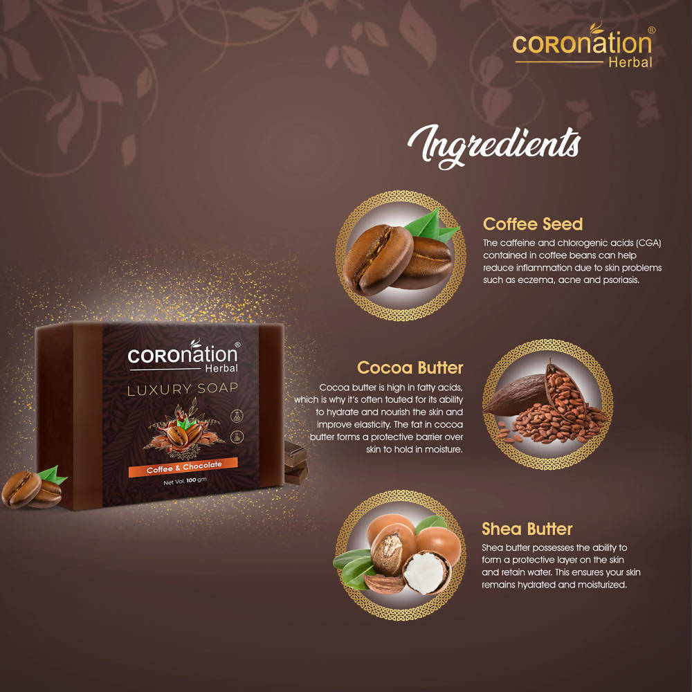 Coronation Herbal Coffee & Chocolate Luxury Soap | Grocsy