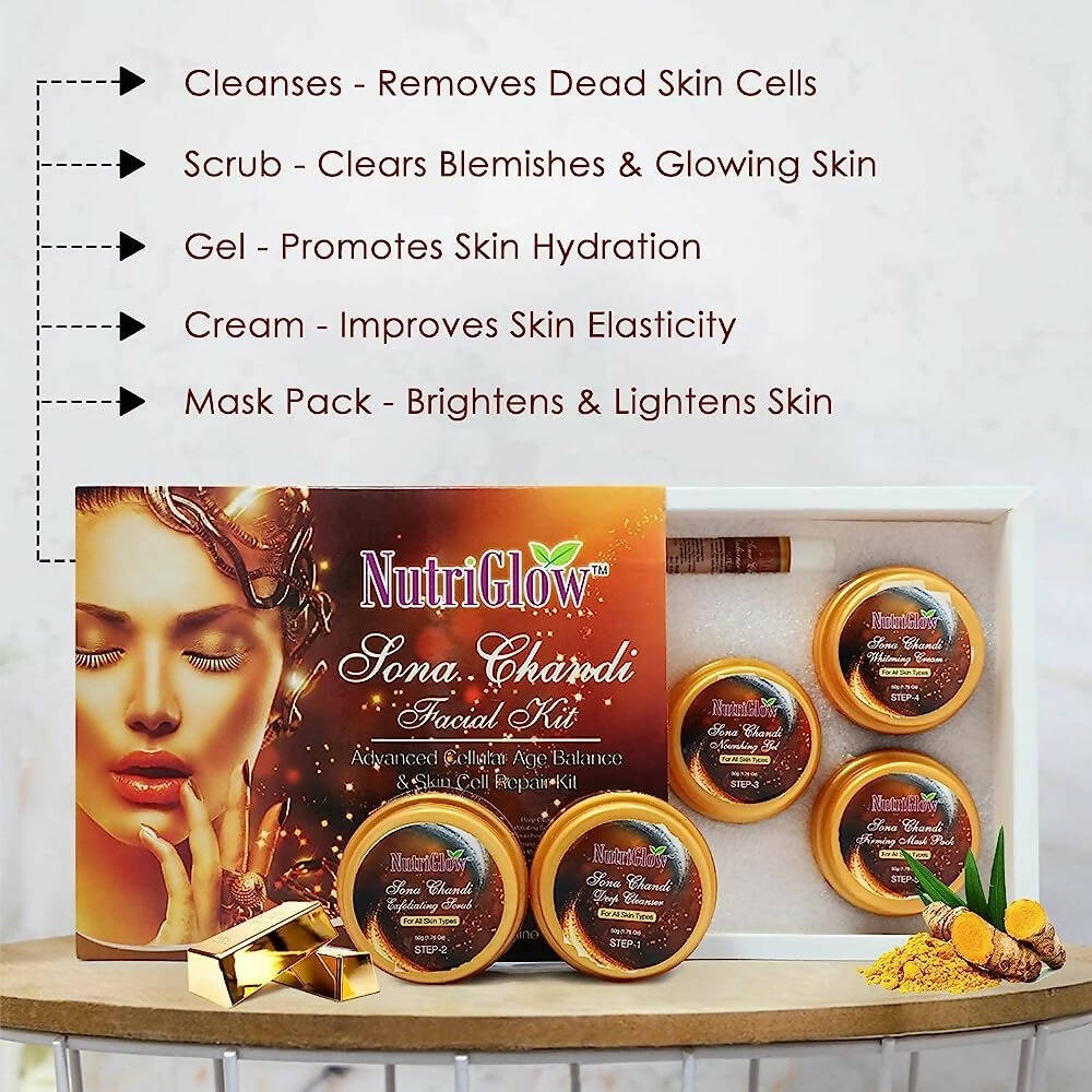 NutriGlow Sona Chandi Facial Kit | Grocsy