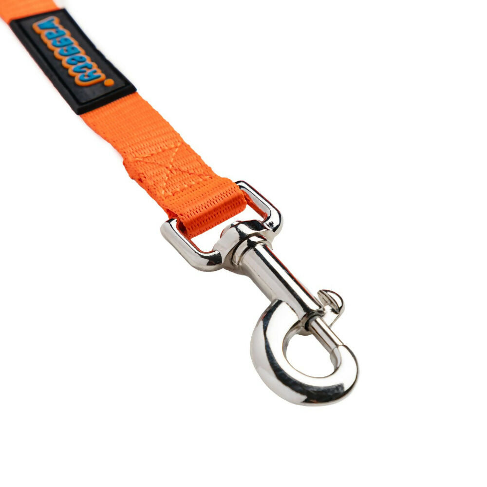Waggety Dog Leash - Durable Orange Polyester, Length - 5Ft, Comfortable Grip, Stylish Pet Leash for Dogs | Grocsy