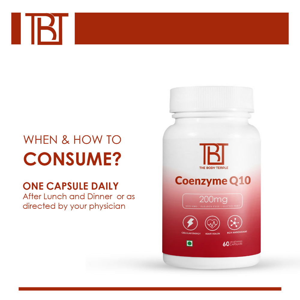 The Body Temple Coenzyme Q10 200 mg For Heart Health Capsules | Grocsy