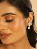Nuyug 22K Gold Plated Kundan Paradise Stud Earrings | Grocsy