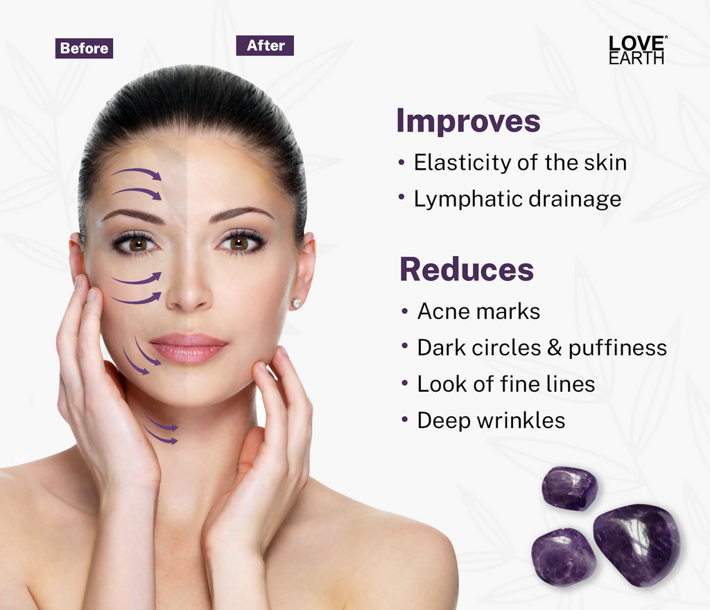 Love Earth Amethyst Face Roller | Grocsy