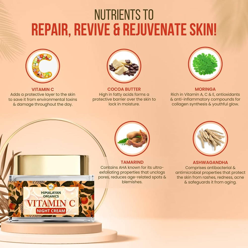 Himalayan Organics Vitamin C Night Cream | Grocsy