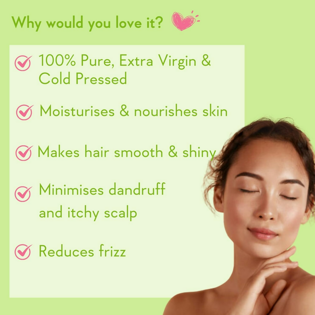 WishCare100% Pure Premium Cold Pressed Olive Oil For Hair & Skin | Grocsy