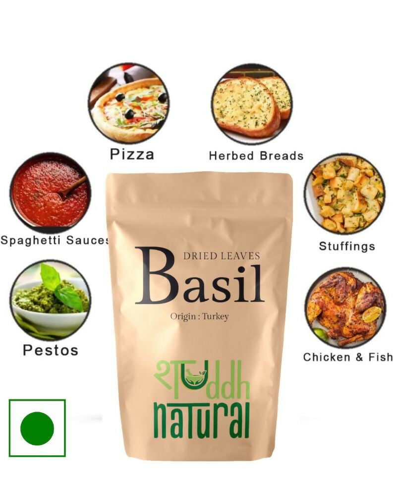 Shuddh Natural Premium Freeze Dried Culinary Turkish Basil - Swadesiicart