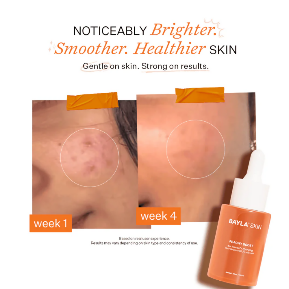 Bayla Skin Peach & 2% Alpha Arbutin Triple-Action Face Serum | Grocsy