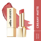 mCaffeine Shades Creamy Matte Kiss Bullet Lipstick Moisturizing Lightweight - Mauve Velvet | Grocsy