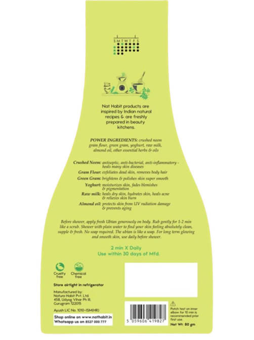 Nat Habit Neem Cure Fresh 2 Min Bath Ubtan | Grocsy