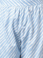 FIORRA Women's Blue Cotton A-Line Kurta Set | Grocsy