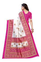 Vamika Pink Printed Art Silk Saree | Grocsy
