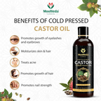 Moolveda Pure Cold Pressed Castor Hair Oil For Hair Growth | Grocsy