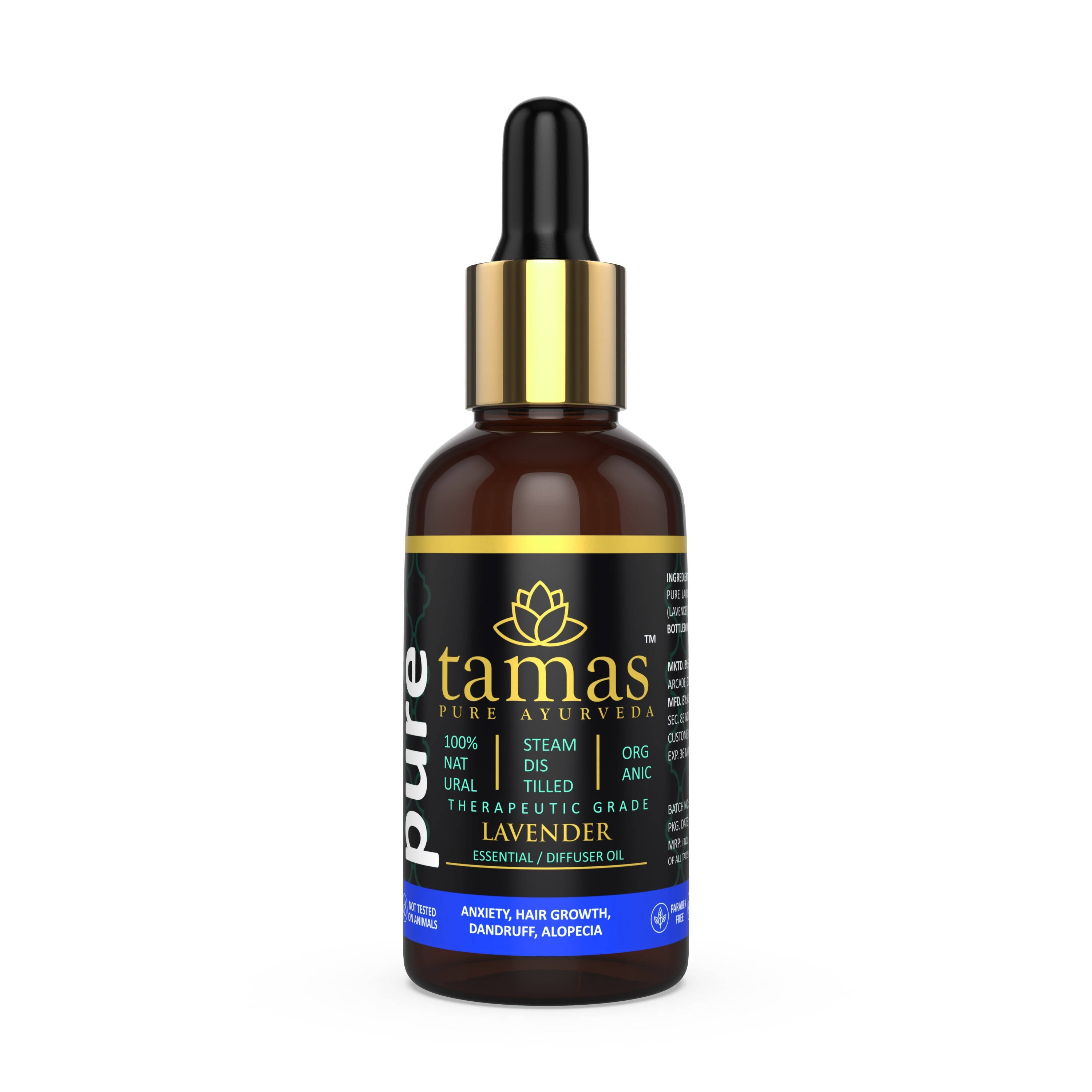 Tamas Pure Ayurveda 100% Organic Lavender Essential Oil India - USDA Certified Organic | Grocsy