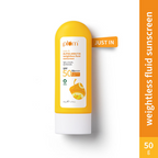 Plum Yuzu & Alpha Arbutin Weightless Fluid Sunscreen SPF 50 PA++++ | Grocsy