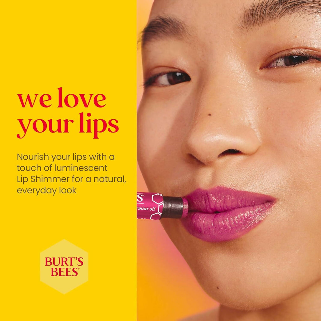 Burt's Bees Lip Shimmer for Women - Rhubarb | Grocsy