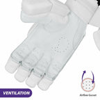 DSC Krunch 7.0 Men's Leather Right Hand Cricket Batting Gloves - Size Small (White Orange) | Grocsy