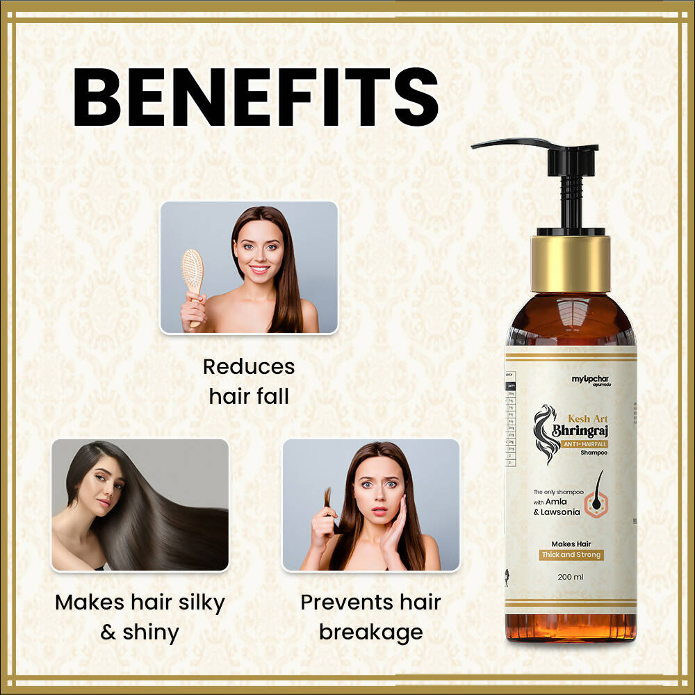 myUpchar Ayurveda KeshArt Bhringraj Anti-Hairfall Shampoo | Grocsy