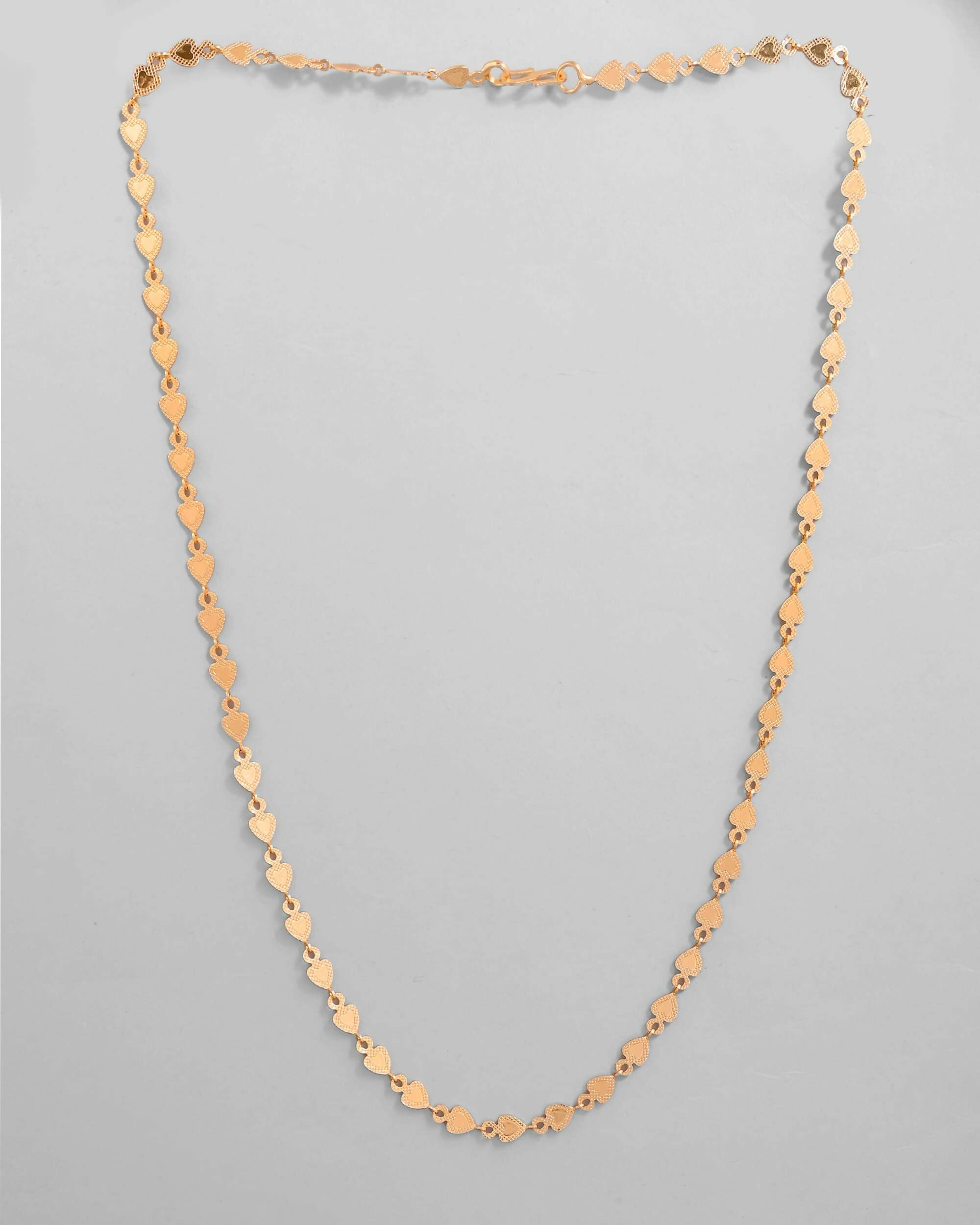 VOJ Gold-Polished Heart Shaped Chan for Women | Grocsy