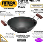 Hawkins Futura Hard Anodised Deep Fry Pan Kadhai 2.5 L (IAD25) | Grocsy