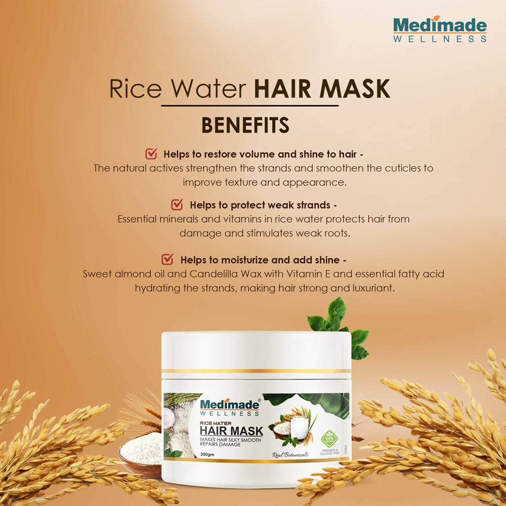 Medimade Wellness Rice Water Hair Mask | Grocsy