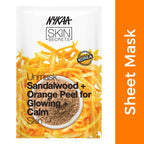 Nykaa Skin Secrets Indian Rituals Sandalwood + Orange Peel Sheet Mask For Glowing & Calm Skin | Grocsy