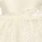 Asmaani Baby Girl's Off-White Colour Satin A-Line Maxi Full Length Dress (AS-DRESS-22160) | Grocsy