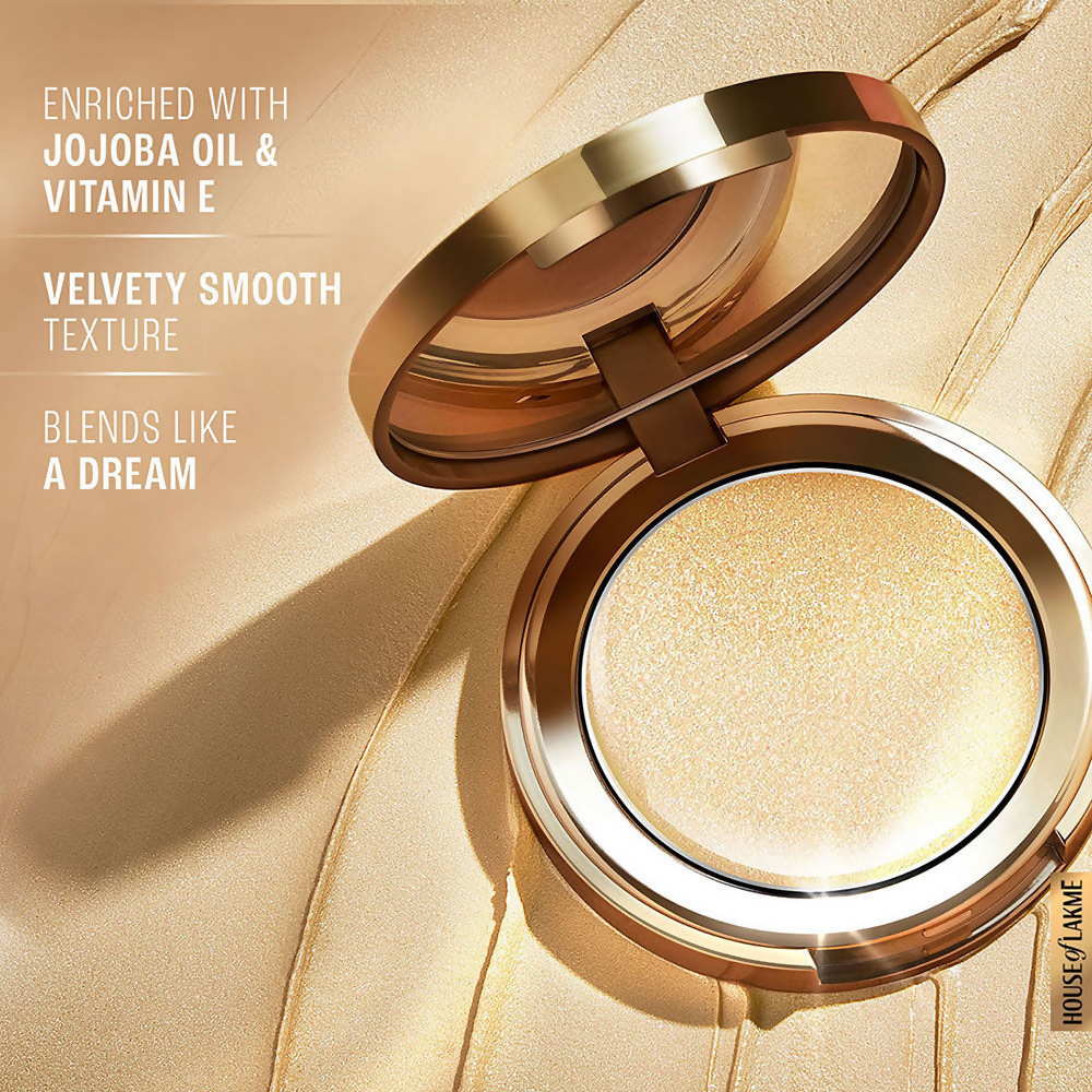 Lakme 9 to 5 Powerplay Velvet Creme Highlighter - Sultry Gold | Grocsy