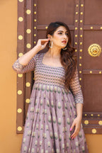 Partywear Designer Pastelpink Chanderi Suit - Anbazaar | Grocsy