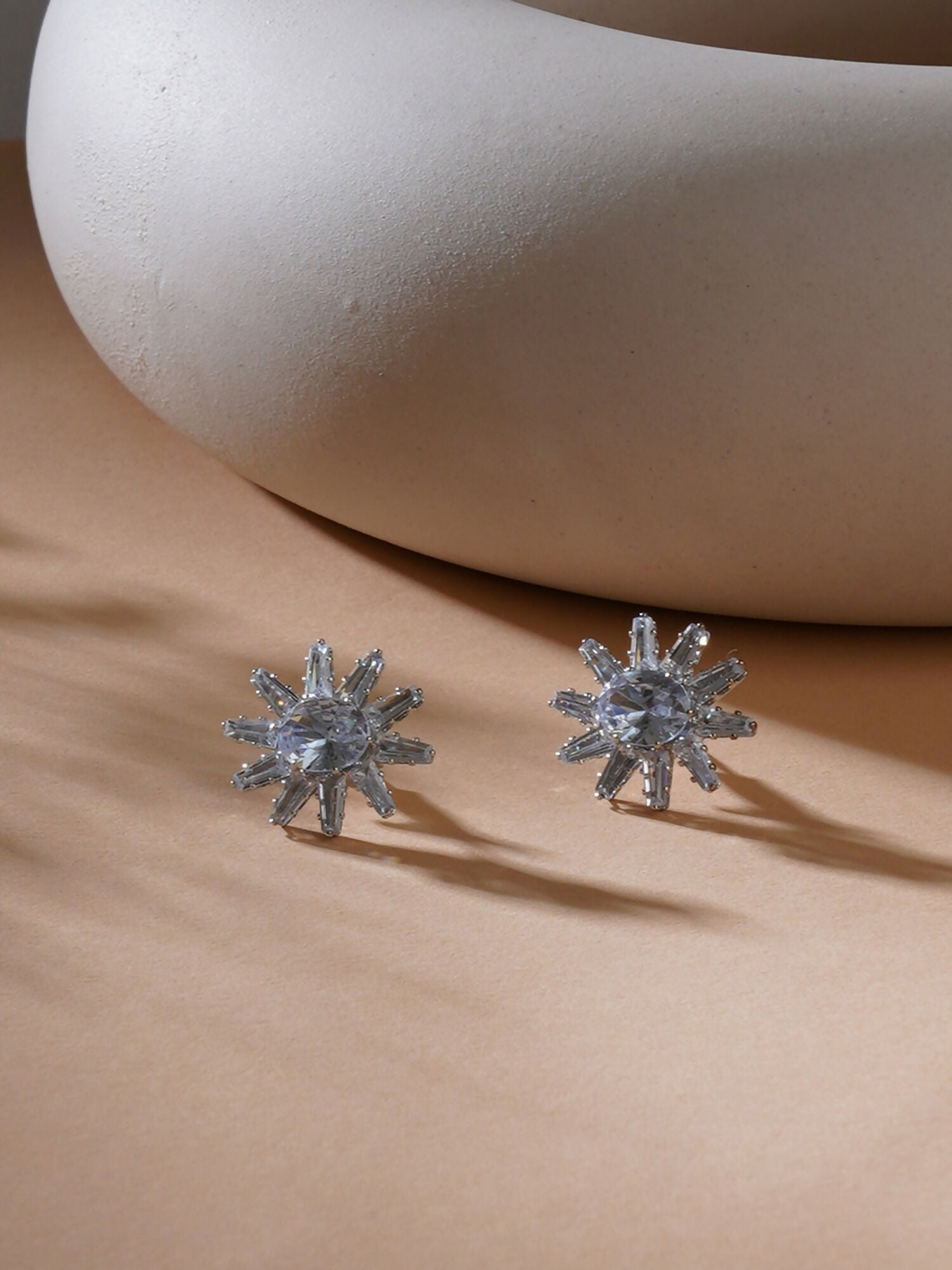 stone stud (white) - Ruby Raang | Grocsy