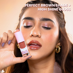 The Skin Diet Company Lip Barrier Tint High Shine Gloss Oil - Fall Brown | Grocsy